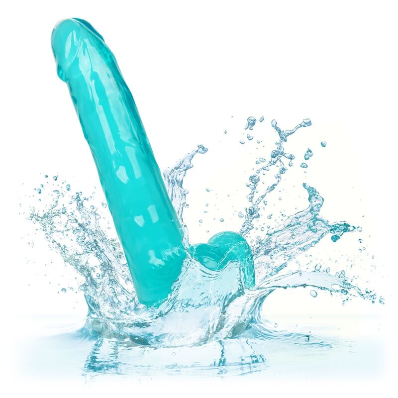 California Exotics - Dildo Size Queen Blue 20.3 cm, Realistic, With Suction Cup, Waterproof