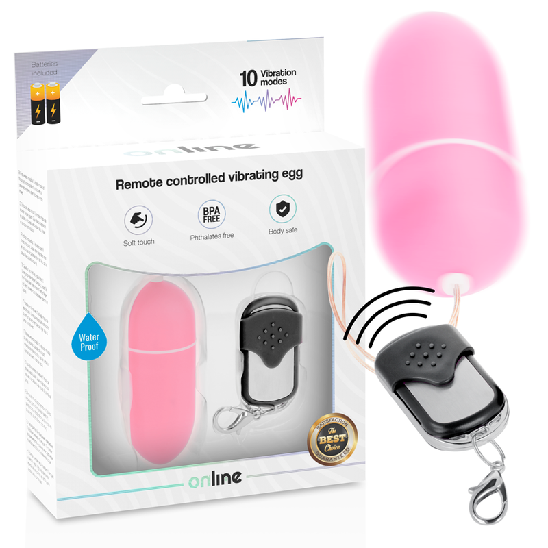 Online - Egg With Remote Control 10 Modes L Pink