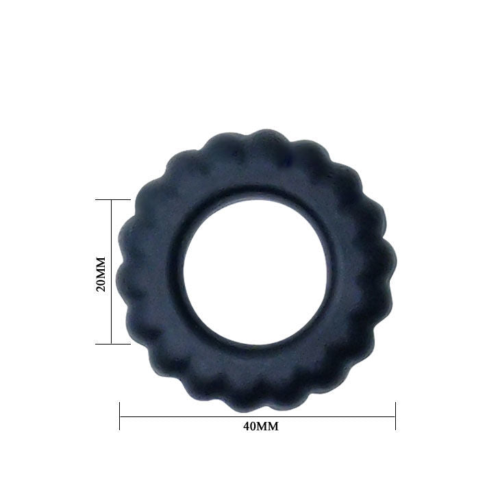 Baile For Him- Titan Cockring Negru 2Cm