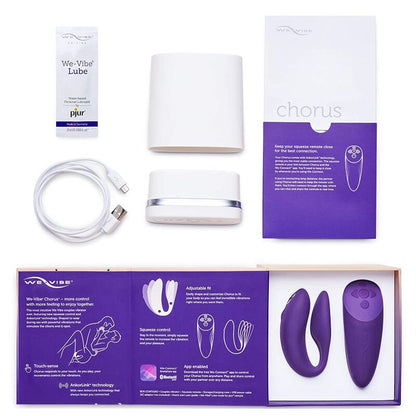 We-Vibe Chorus - Remote Control Couples Vibrator, Adjustable Adjustment, Powerful Vibrations, Waterproof - Purple