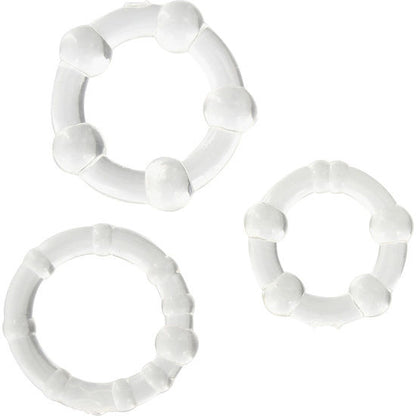 Seven Creations - Set of 3 Silicone Penis Rings, Durable Erection, Various Sizes