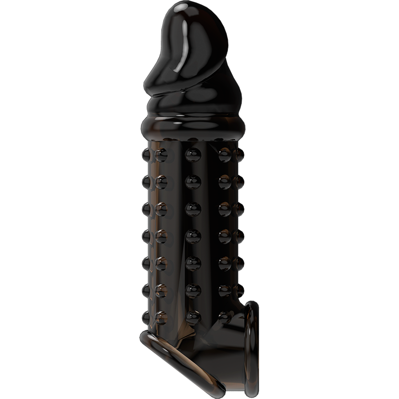 VirilXL - V11 Black Penis Extender and Sheath, 13.5cm Extra Length, 33% Added Width, Textured, Extends Ejaculation