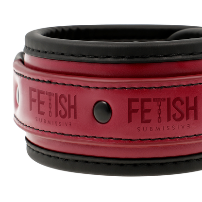 Fetish Submissive Dark Room - Vegan Leather Handcuffs with Neoprene Lining and Nickel Free Metal