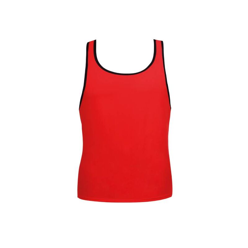 Anais Men - Soul Top S in Red Microfiber with Black Trim