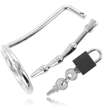 Metal Hard - 45mm Diameter Stainless Steel Urethral Chastity Device Ring