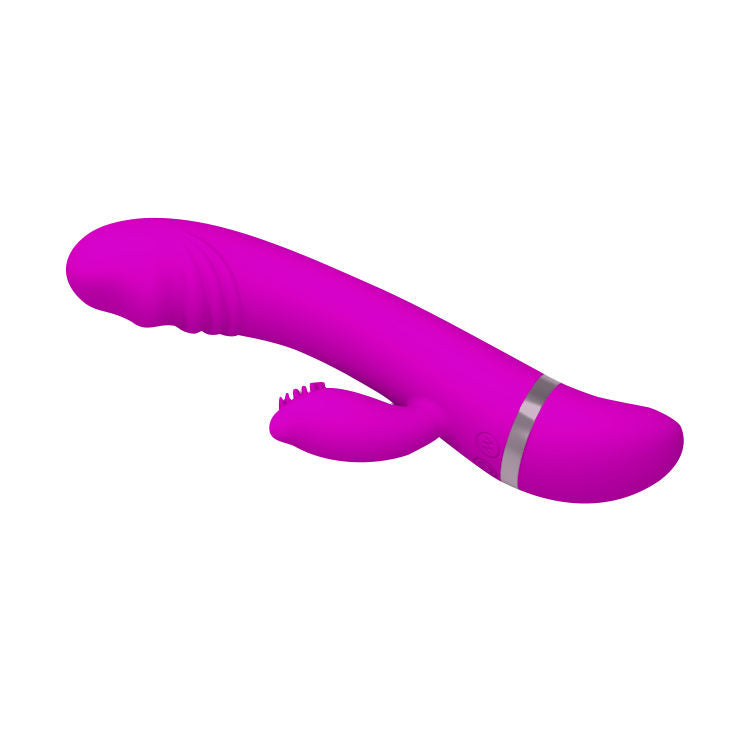 Pretty Love Flirtation - David Rabbit Vibrator, 30 Vibration Modes, High Quality Silicone, 18.5cm x 3.5cm, Purple