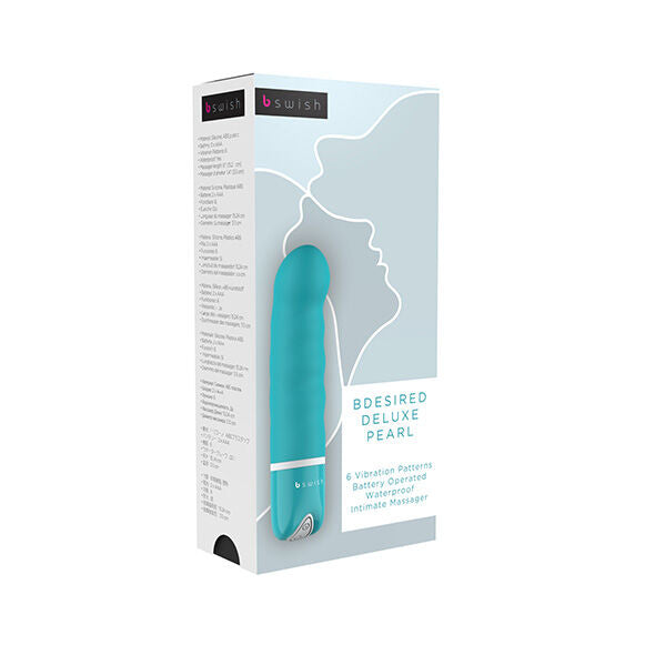 B Swish - Bdesired Deluxe Jade Vibrator With Pearls, Silicone, Water Resistant, 6 Functions, 15.24cm