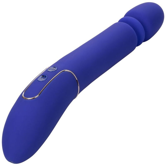 California Exotics - Shameless Slim Thumper Vibrator, 4 Motion Functions, Dimensions: 22.8 x 3.8 cm, Blue