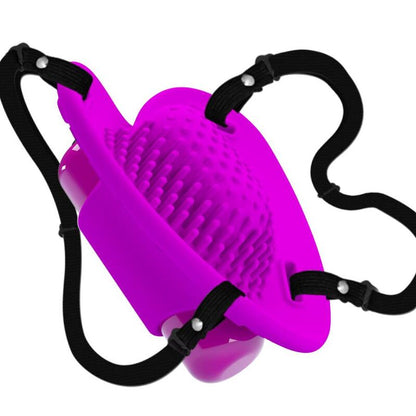 Pretty Love Flirtation - Clitoris Strap Vibrator, 10 Vibration Modes, Silicone, Purple