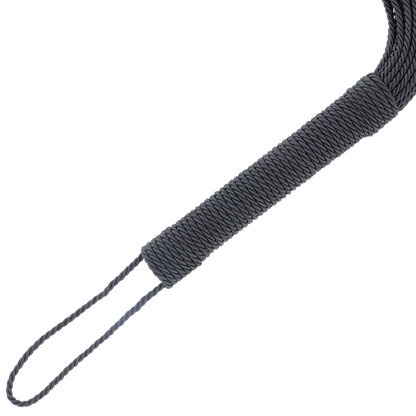 Darkness Sensations - Elegant Black Bondage Whip with 50cm Handle