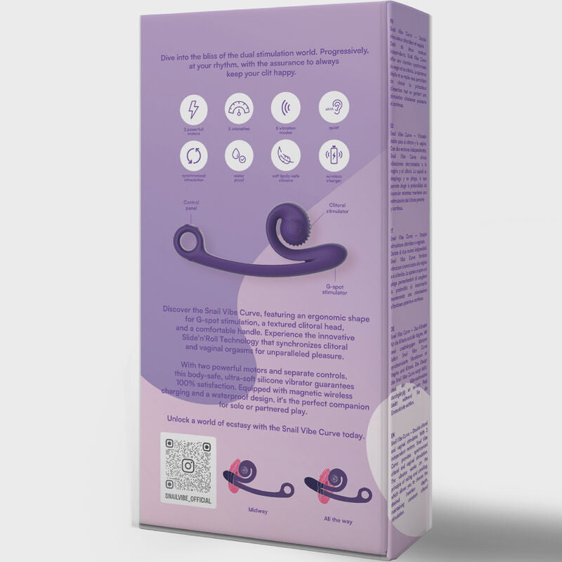 Snail Vibe-  Curbă Vibrator Violet