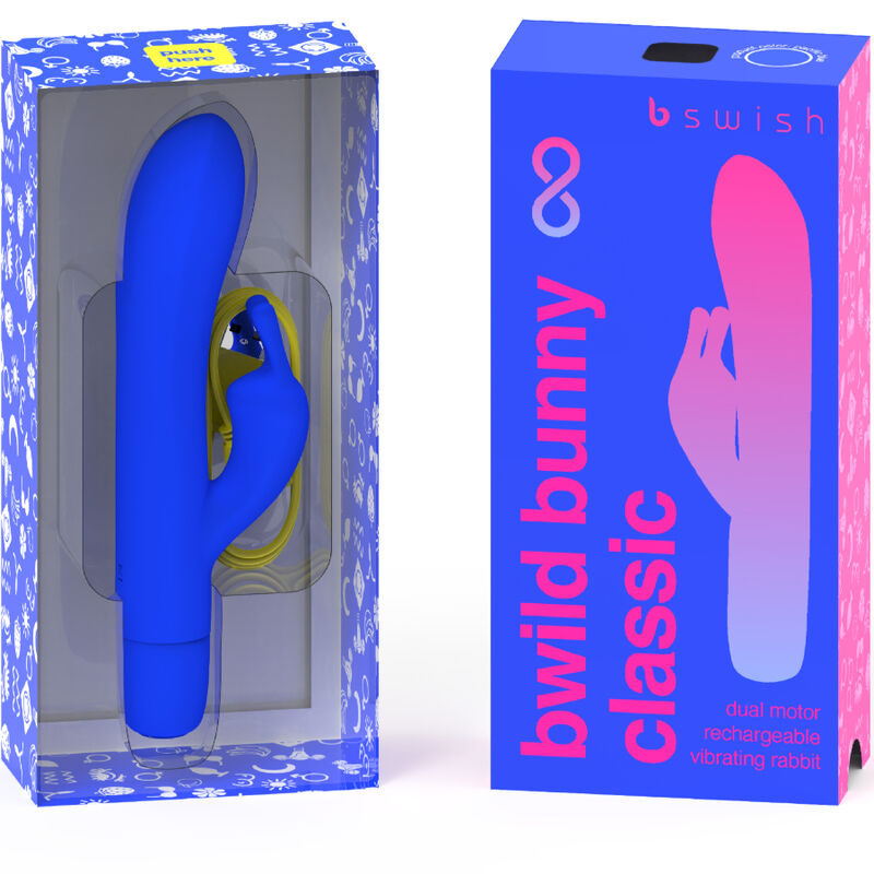 B Swish - Bwild Bunny Infinity Classic Silicone Rechargeable Vibrator Pacific Blue