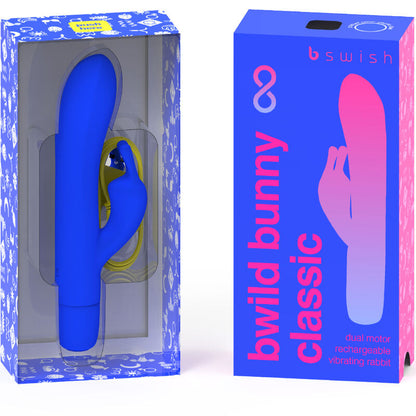 B Swish - Bwild Bunny Infinity Classic Silicone Rechargeable Vibrator Pacific Blue