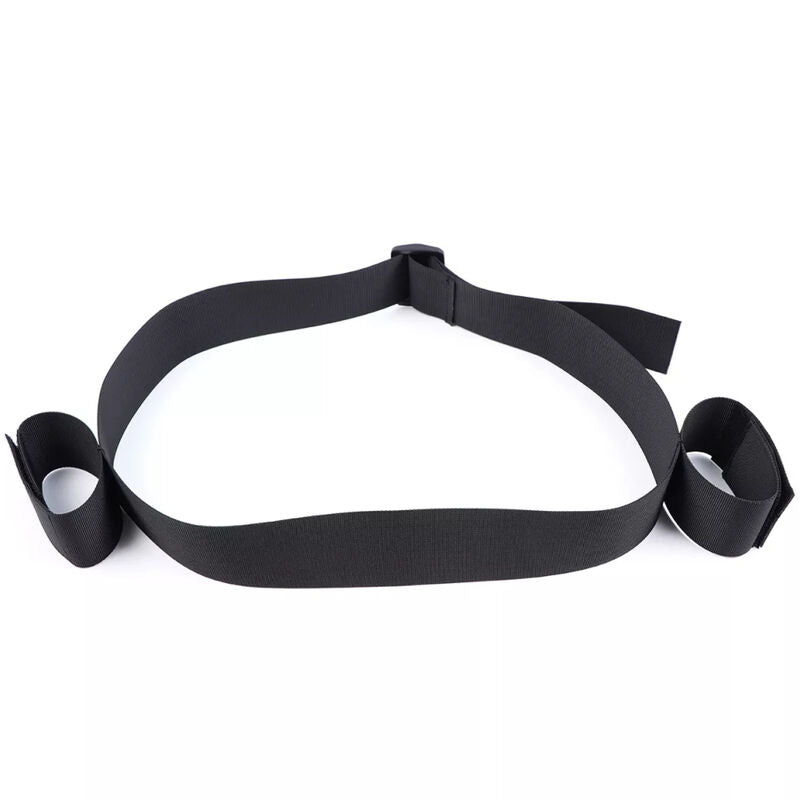 Ohmama Fetish Wrist and Waist Restraint Set, Adjustable, Nylon Material, Color: Black