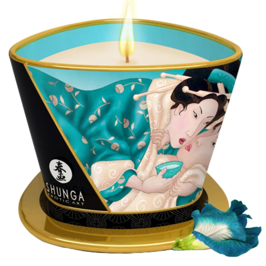 Shunga Candles - Massage Candle with Island Flowers, 170 ml