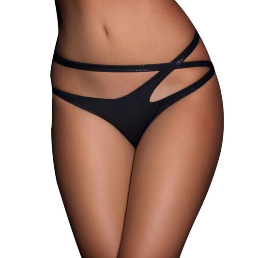 Queen Lingerie - Queen Crossed Double Strap Panties - S/M