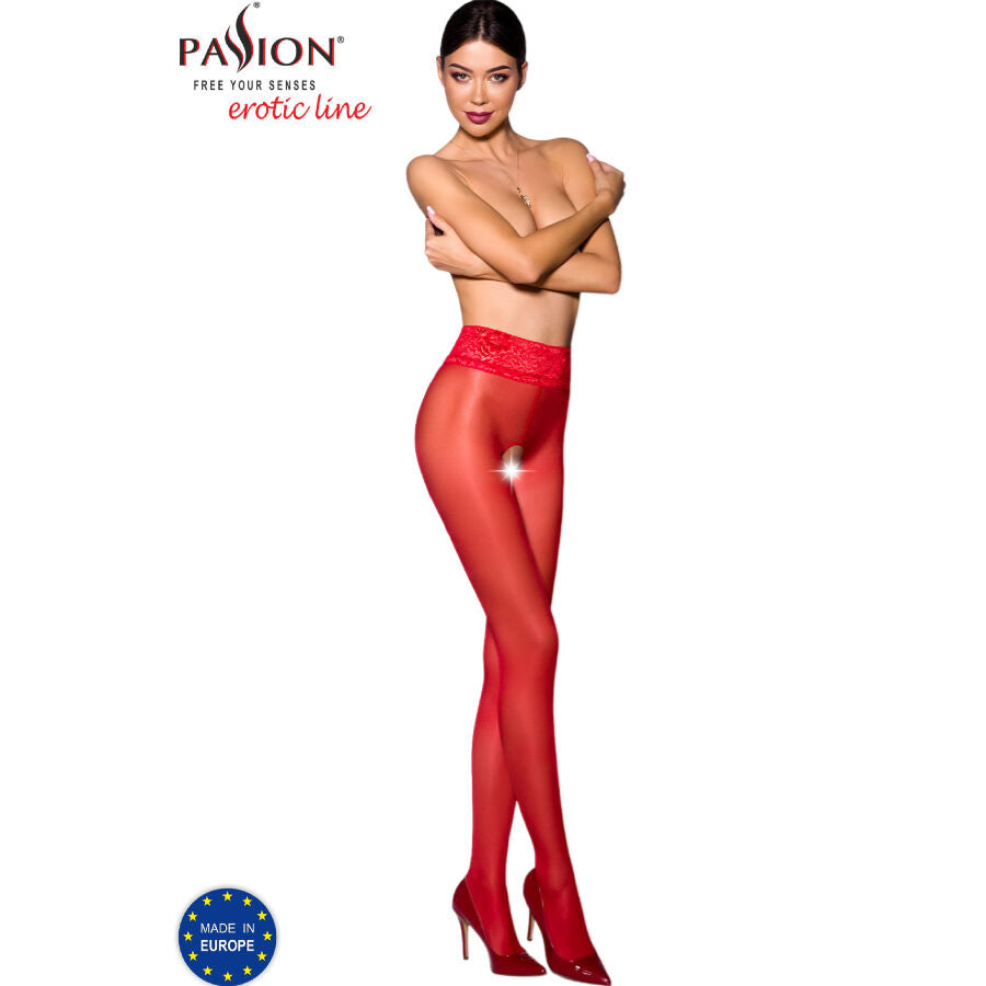 Passion Woman Garter & Stock-Passion Tiopen 008 Ciorap Roșu 1/2 (30 Den)