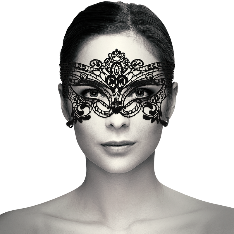 Coquette Accessories - Black Lace Mask With Wide Eye Design