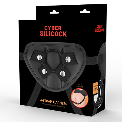 Cyber ​​Silicock - Universal Dildo Harness - Comfortable Vinyl - Variable Size Rings - Free 3 Ring Gift