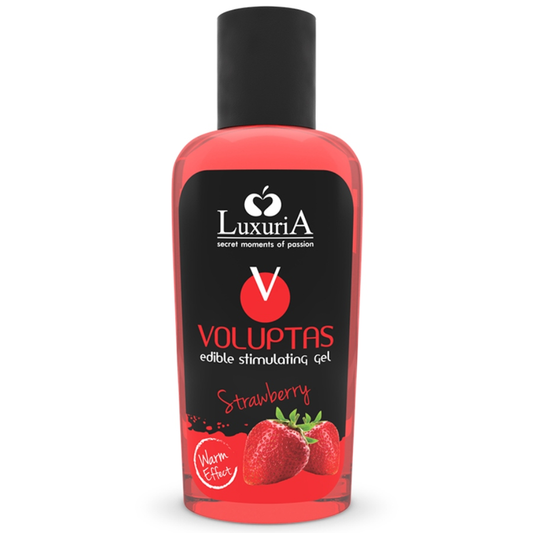 Intimateline Luxuria - Edible Massage Gel With Heating Effect - Strawberry Flavor - 100 ml