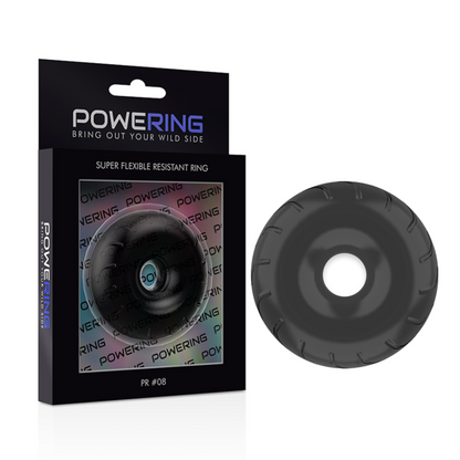 Powering - Super Flexible and Resistant Penis Ring 5 cm Pr08 Black - Increases Sexual Pleasure