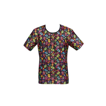 Anais Men Accesories - Mexico T-Shirt L, Soft Modal with Flower and Skull Print, Various Sizes Available