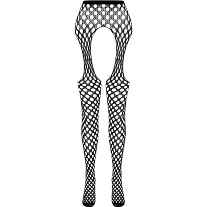 Passion Woman Garter &amp; Stock - Bodystocking Eco S003 Black from the Eco Collection