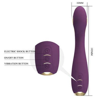 Pretty Love High Grade- Hector Electroshock Vibrator Prin App Control Violet