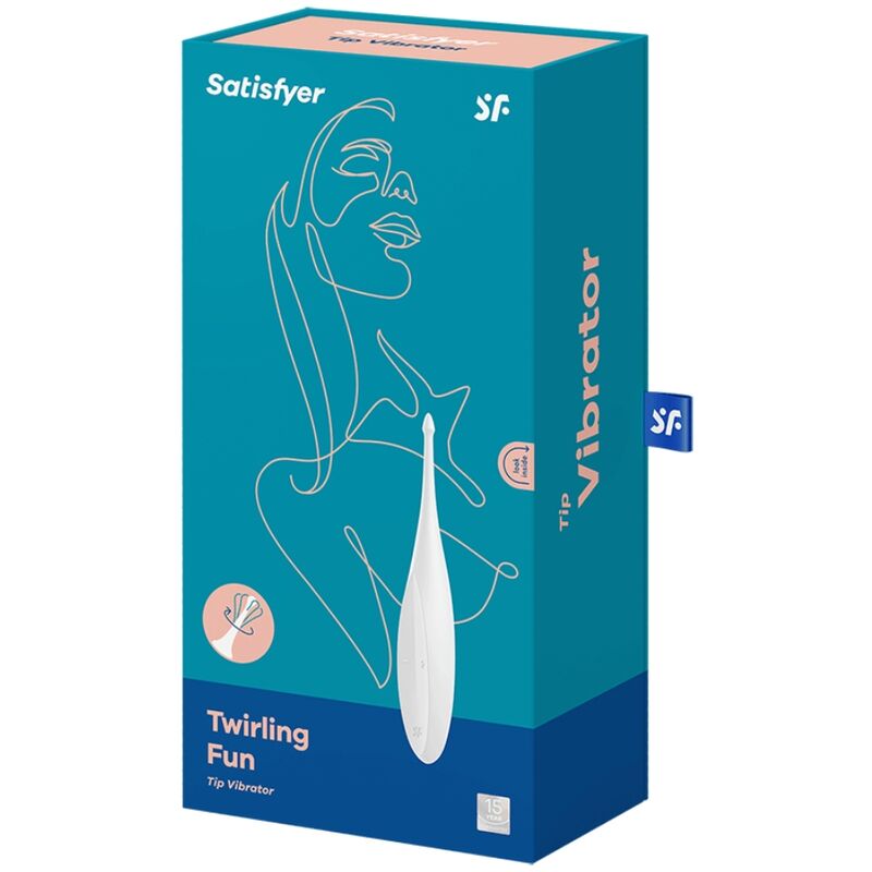 Satisfyer Fun Top Vibrator - White, Circulating Vibration, Water Resistant, Medical Silicone, 12 Vibration Programs, Rechargeable Battery, 15 Year Warranty