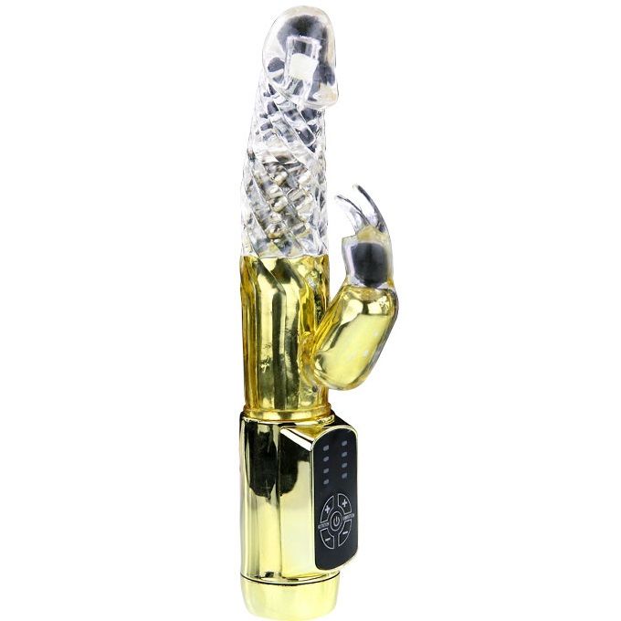 Baile Rotations - Ly-Baile US Rabbit Gold Prince Vibrator with Rotating Beads and 12 Vibration Speeds, 23 cm total length x 3.5 cm width 