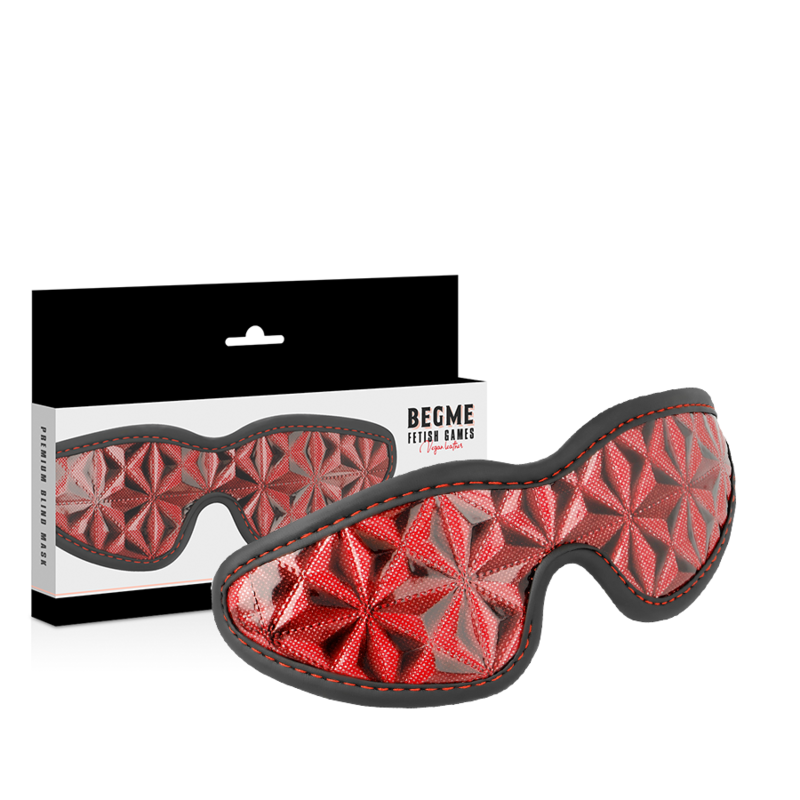 Begme Red Edition - Red Premium Orb Mask with Elastic Neoprene Strap - BDSM Game