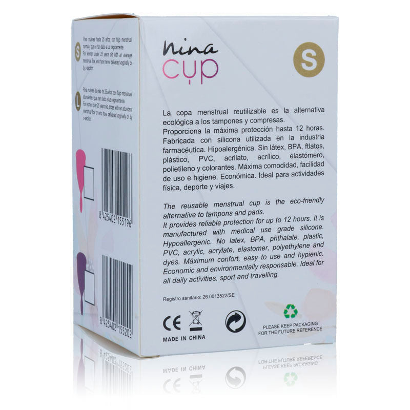 Nina Kikõ-Nina Cup Cupa Menstruală Dimensiune Roz S