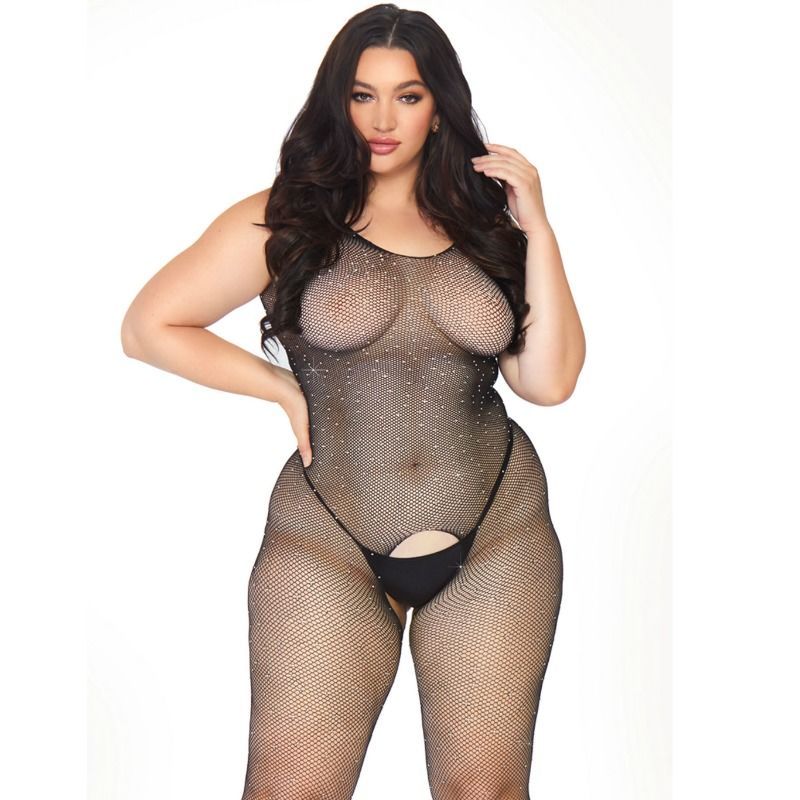 Leg Avenue Bodystockings- Cristalizat Net Bodystocking 1X2X