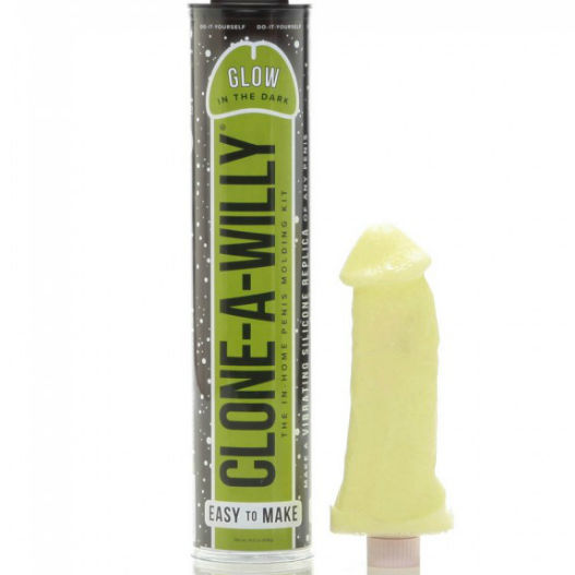 Clona-Willy-Clonator De Penis Verde Luminescent Cu Vibrator