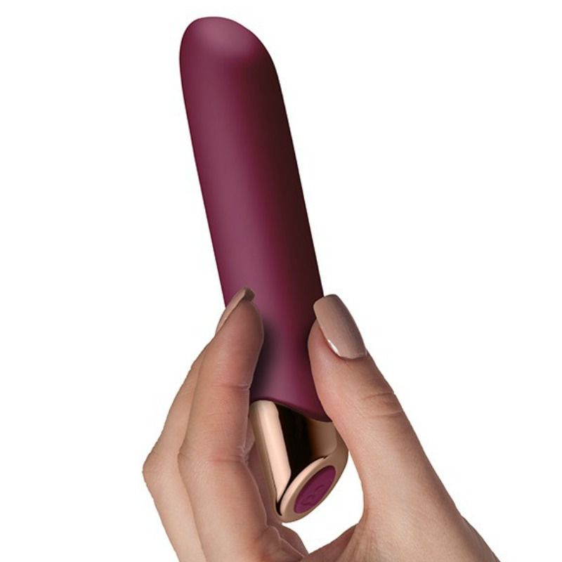 Rocks-Off - Chaiamo Vibrator Burgundy, Sensory Silicone, 10 Levels of Vibration and Pulsation, Water Resistant, USB Charging