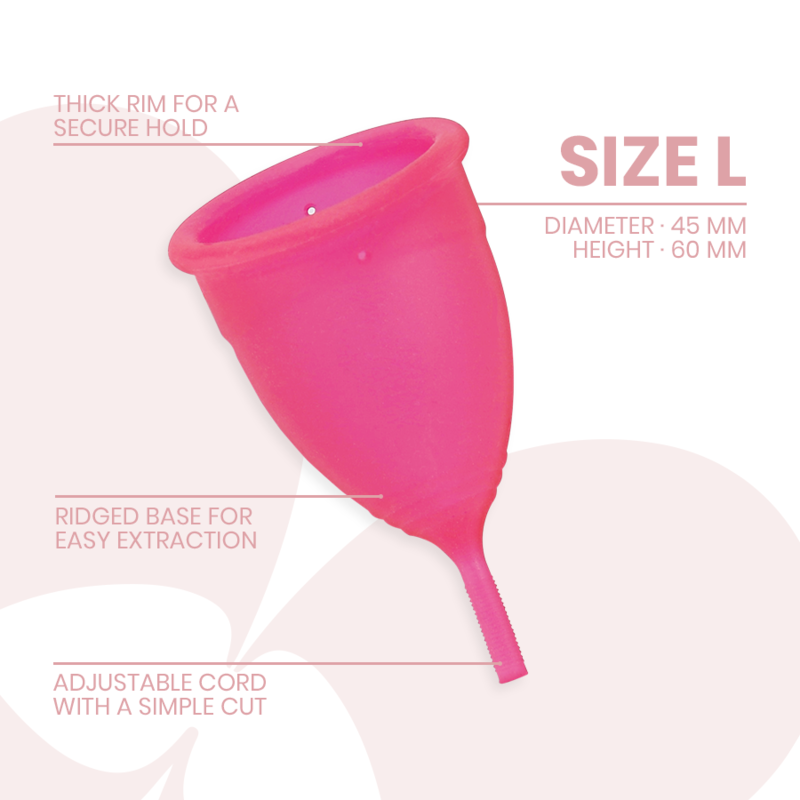 Intimichic - Silicone Menstrual Cup, Size L, Reusable and Hypoallergenic