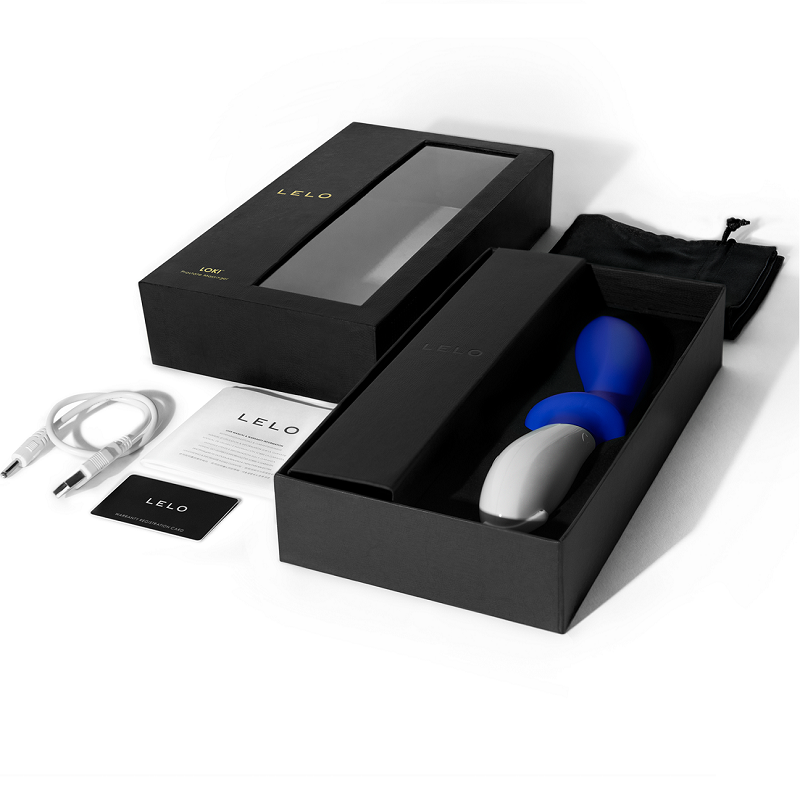 Lelo Loki Blue - Rechargeable Prostate Vibrator, Body Safe Silicone, 196.2 x 42 x 58 mm, 6 Settings