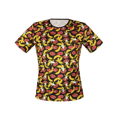 Anais Men Accesories - Banana Print T-Shirt, Size: M, Composition: 80% Polyamide, 20% Elastane