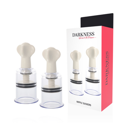 Darkness Sensations - 5cm Diameter Clear Nipple Suction Cups, Set of 2, For Nipple Pleasure and Excitement