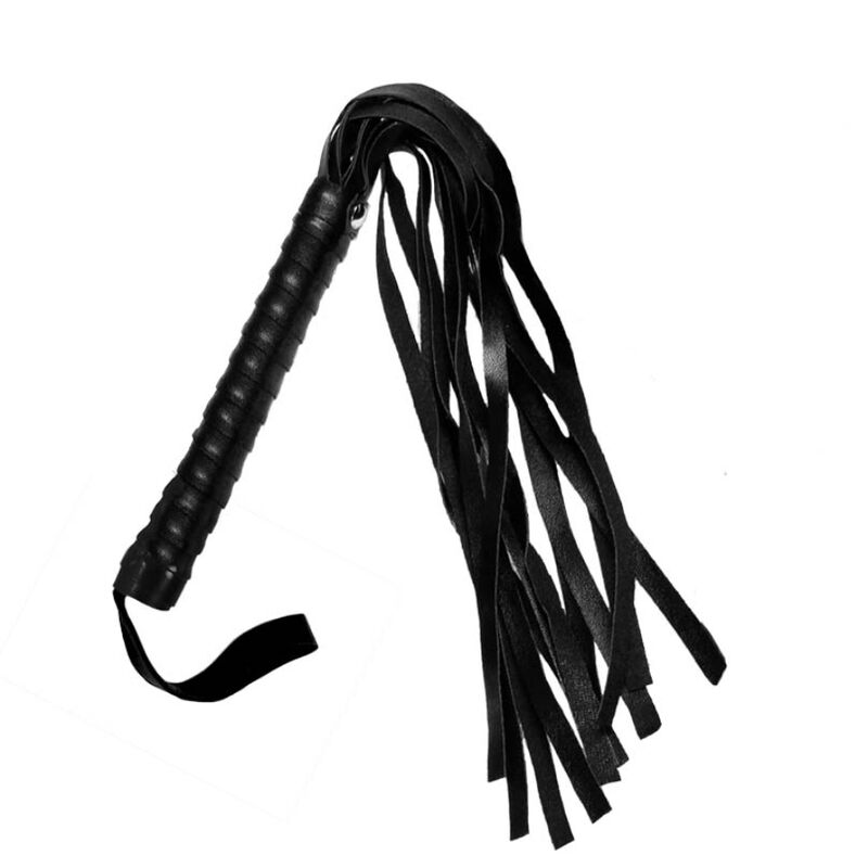 Secretplay 100% Fetish - Elegant Black Whip For Bondage Bdsm 44 cm