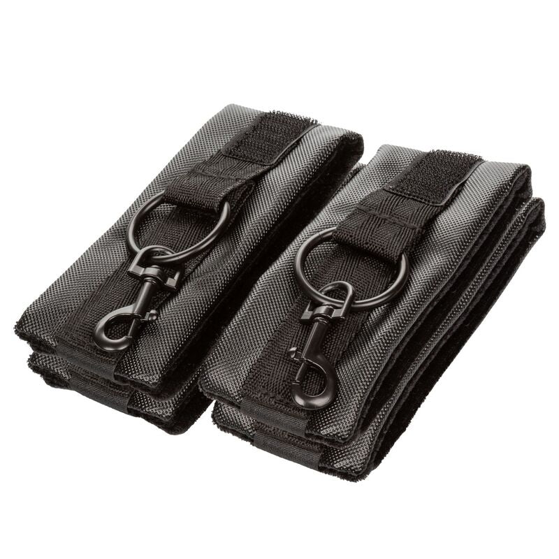 California Exotics - Boundless Hog Tie - BDSM Set with Handcuffs and Soft Padding in Vegan Leather, Fully Adjustable