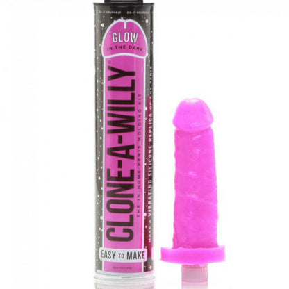 Clona-Willy-Cloner De Penis Roz Luminescent Cu Vibrator