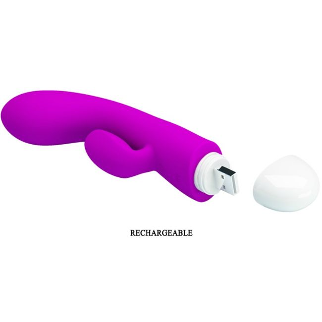 Pretty Love Smart - Eli Smart Vibrator with 30 Functions, Rechargeable, Soft Silicone, Double Stimulation