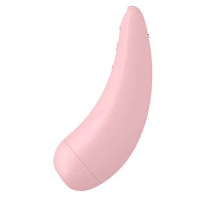 Satisfyer Connect - Curvy 2+ Pink Clitoral Vibrator with Pressure Waves and Vibrations, Medical Silicone, Rechargeable, Water Resistant