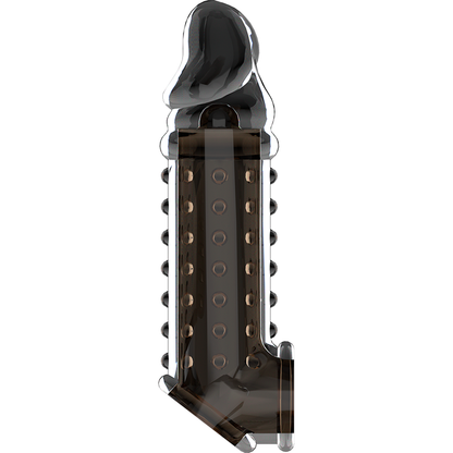 VirilXL - V11 Black Penis Extender and Sheath, 13.5cm Extra Length, 33% Added Width, Textured, Extends Ejaculation