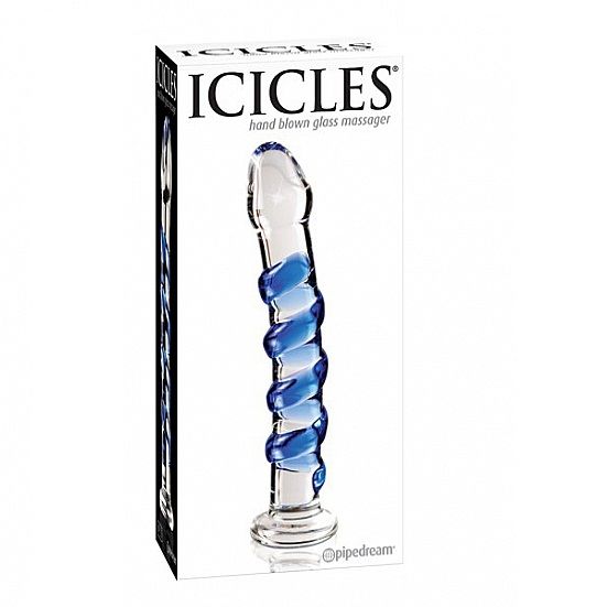 Icicles- Numărul 05 Masaj Din Sticlă Suflată Manual