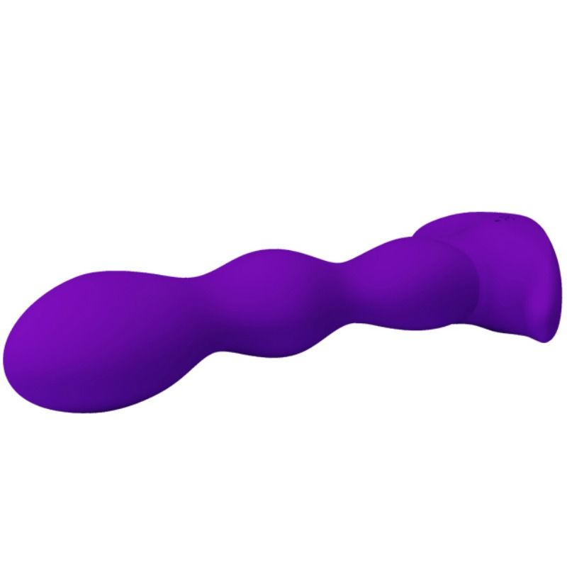 Pretty Love Bottom 12 Function Vibrating Anal Massager, Purple, USB Rechargeable, Textured, Prostate Stimulator, G-Spot