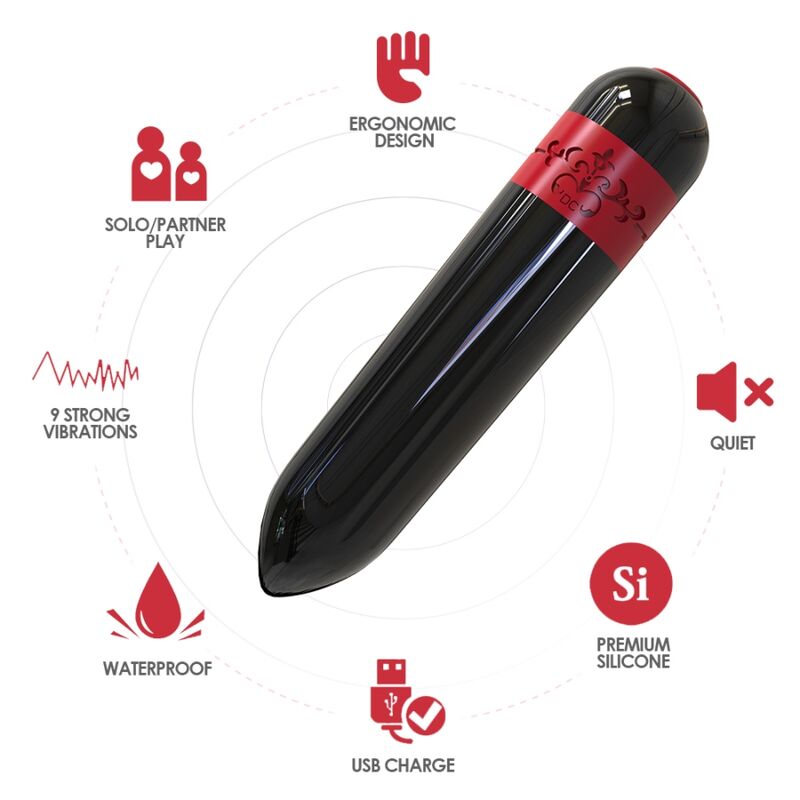 Armony Stimulators- Rachetă Vibrator Bullet Telecomandă Negru