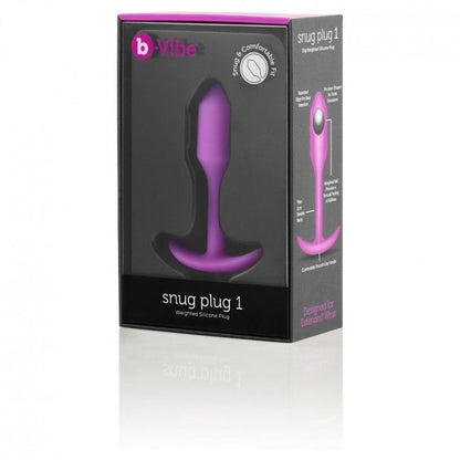 B-Vibe Snug Anal Plug Pink, Silicone, Slim Neck, 55g, 2 x 9.4cm