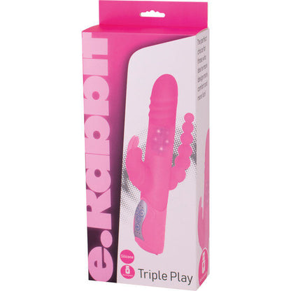 Seven Creations- E Rabbit Triple Play Roz Vibrator De Stimulare Triplă